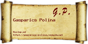 Gasparics Polina névjegykártya